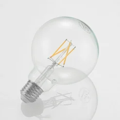 LED-lamppu G95 E27, 4 W, 2 700 K, hehkulanka, kirkas, himmennettävä