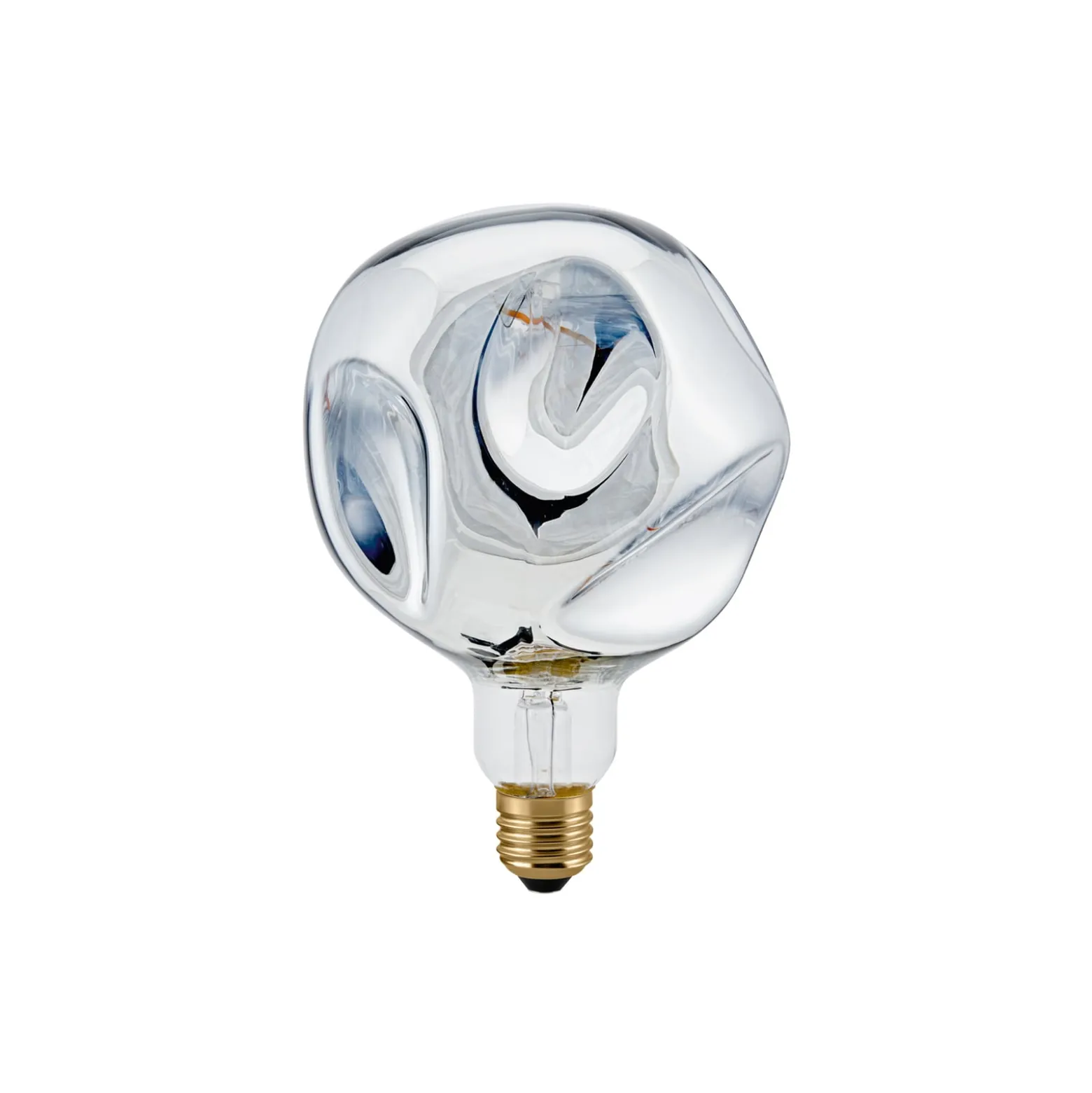 LED-lamppu Giant Ball E27 4W 918 dim hopeametalli.