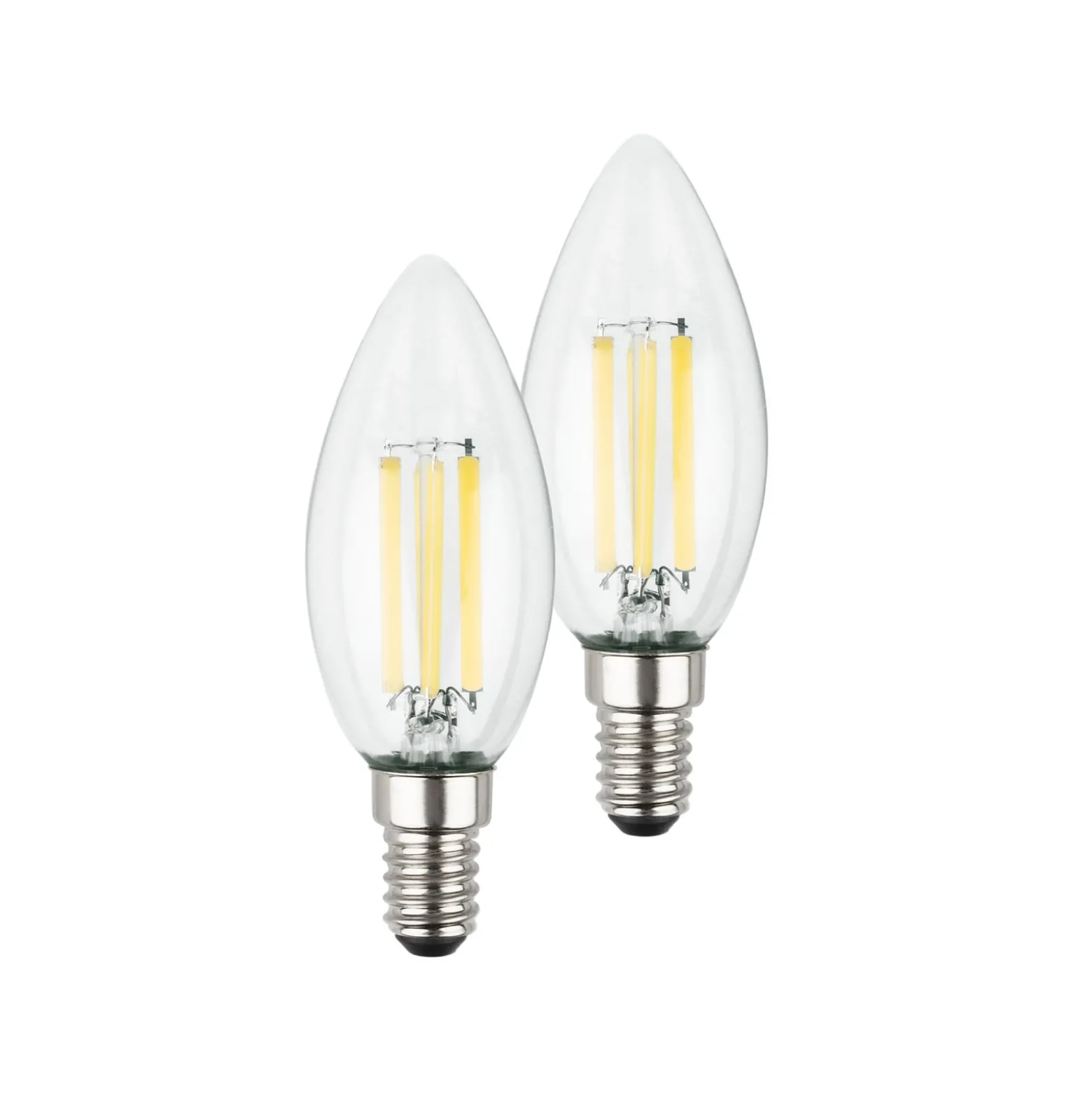 LED-lamppu kynttilä E14 2.5W kirkas 3000K 525 lm EEK A 2er