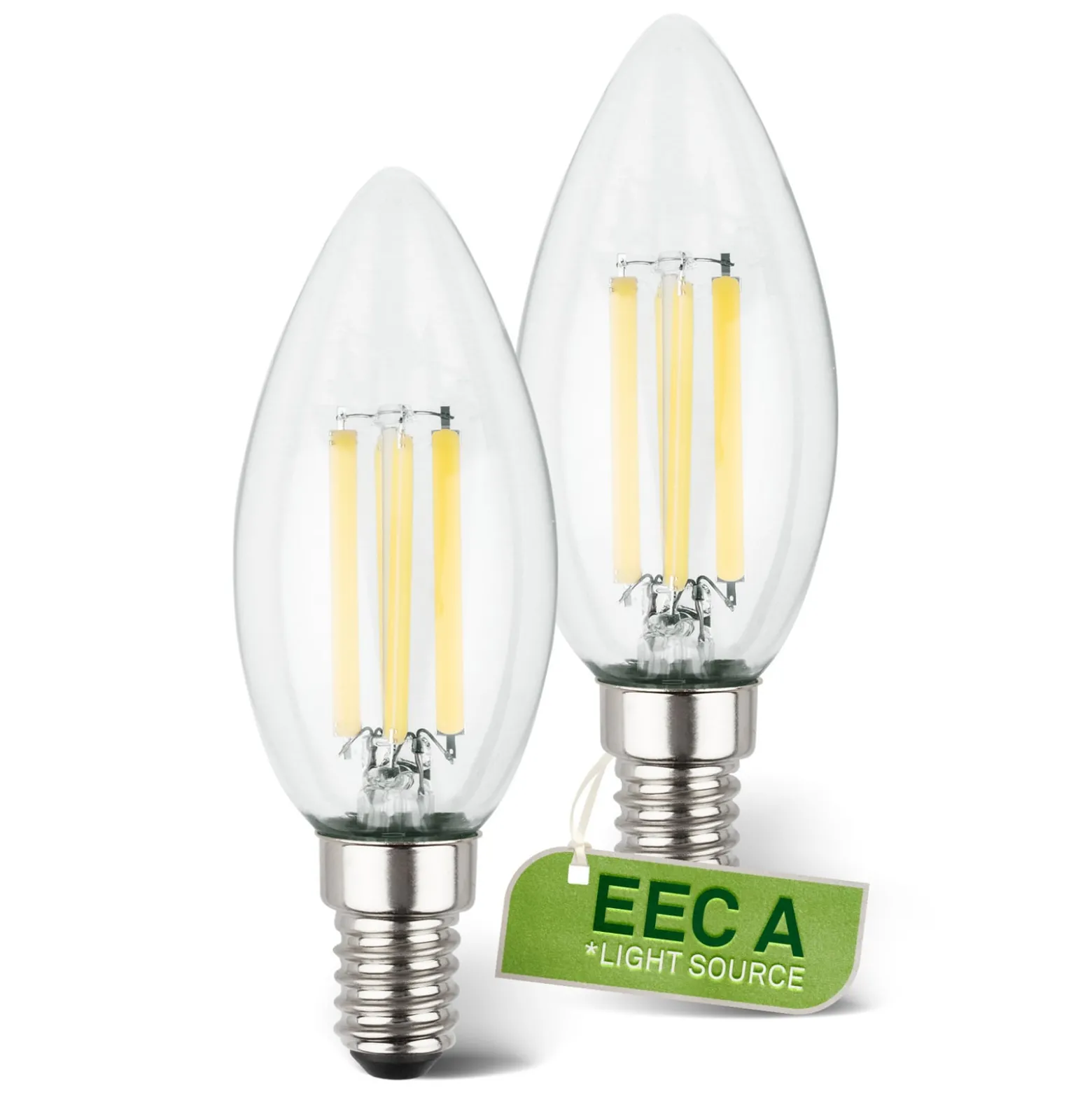 LED-lamppu kynttilä E14 2.5W kirkas 3000K 525 lm EEK A 2er