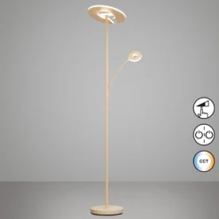 LED-lattiavalaisin Dent, hiekanvärinen, 180 cm, metalli, CCT 2-lamppuinen.