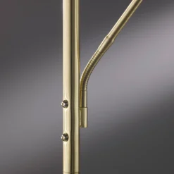 LED-lattiavalaisin Dent, messinginvärinen, 180 cm, CCT, 2-lamppuinen