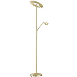 LED-lattiavalaisin Dent, messinginvärinen, 180 cm, CCT, 2-lamppuinen