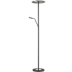 LED-lattiavalaisin Dent, musta, 180 cm, CCT, 2-valoinen