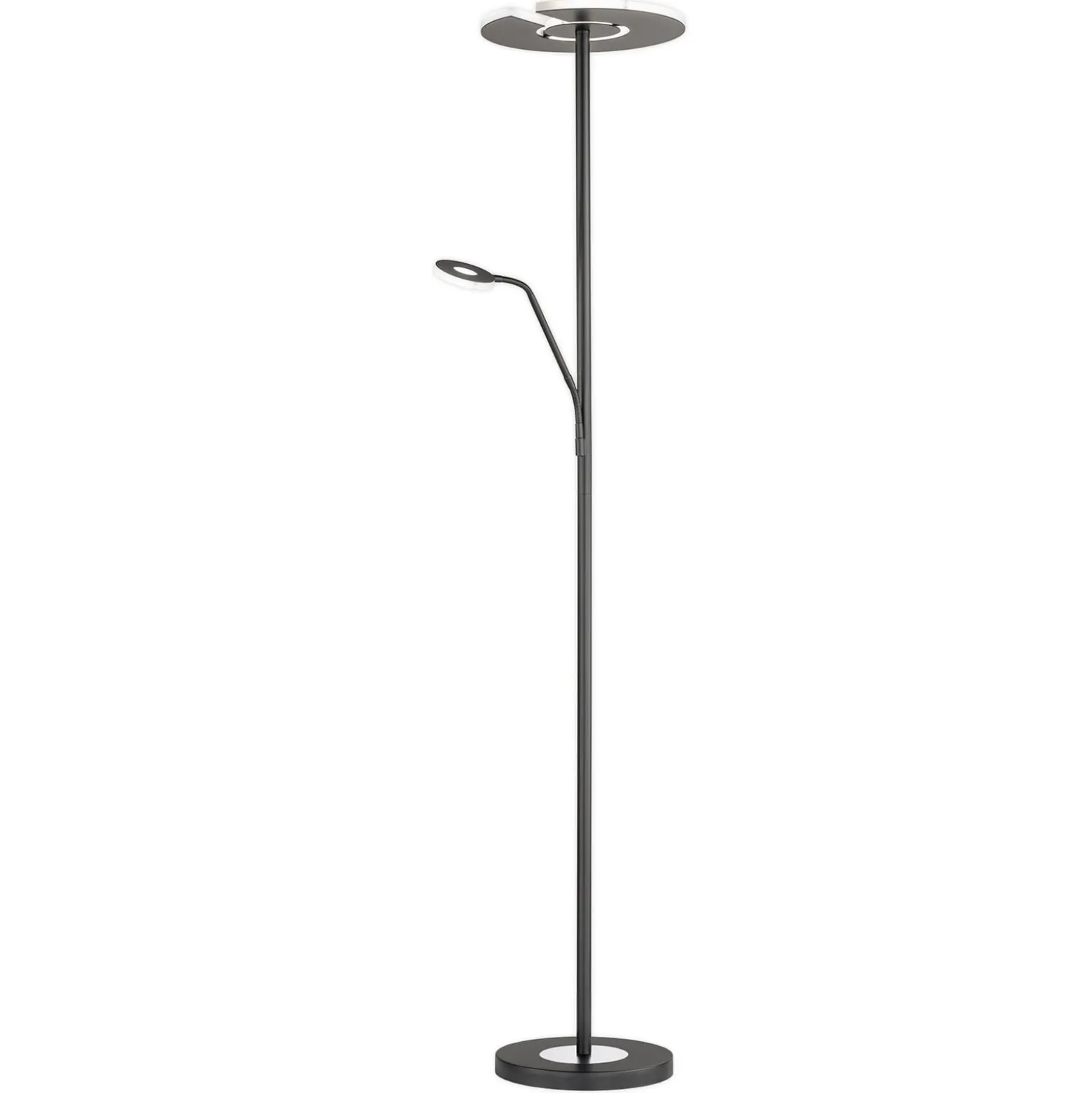 LED-lattiavalaisin Dent, musta, 180 cm, CCT, 2-valoinen
