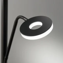 LED-lattiavalaisin Dent, musta, 180 cm, CCT, 2-valoinen