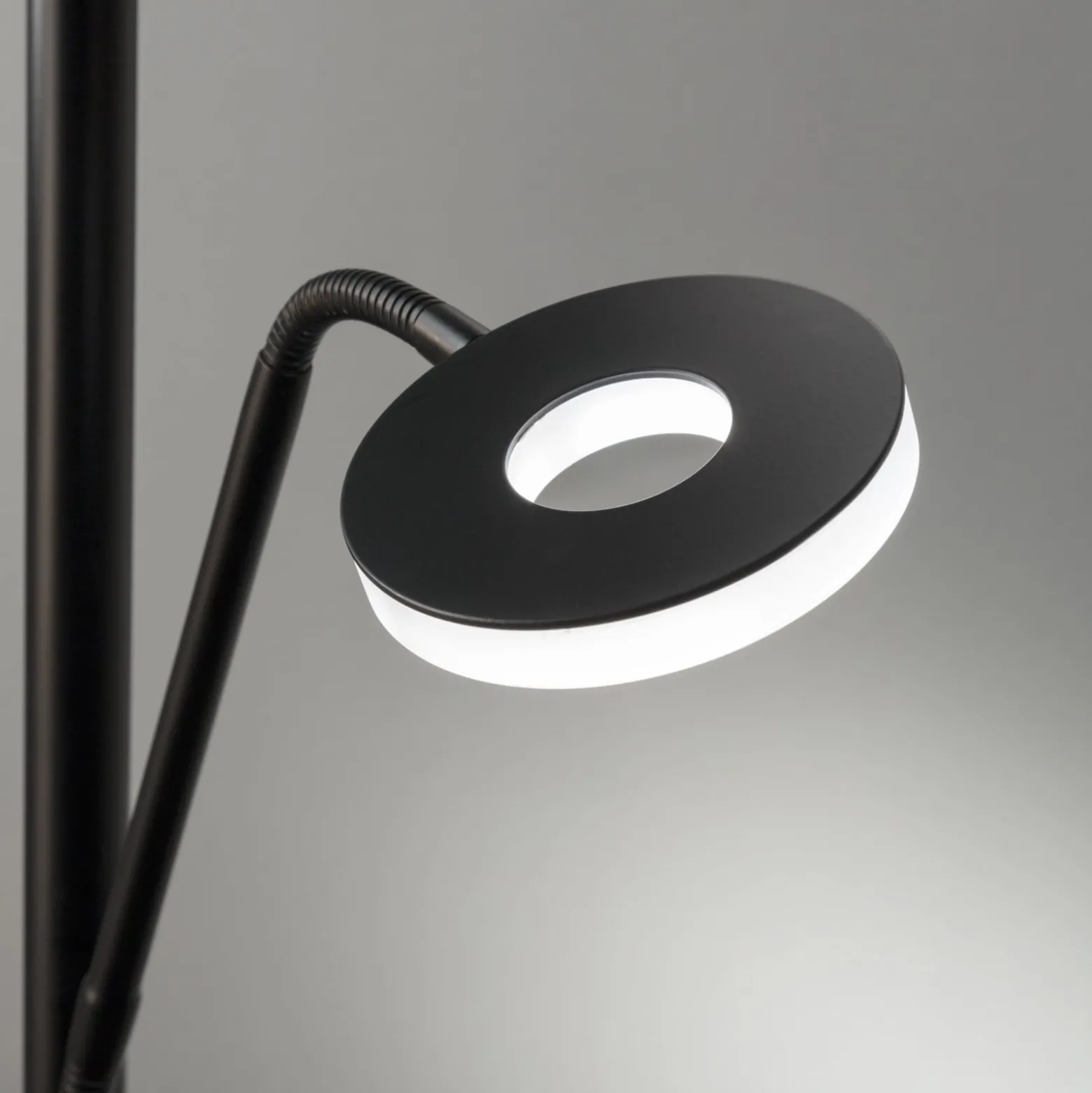 LED-lattiavalaisin Dent, musta, 180 cm, CCT, 2-valoinen