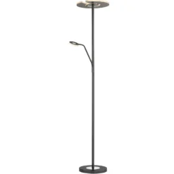 LED-lattiavalaisin Dent, musta, 180 cm, CCT, 2-valoinen