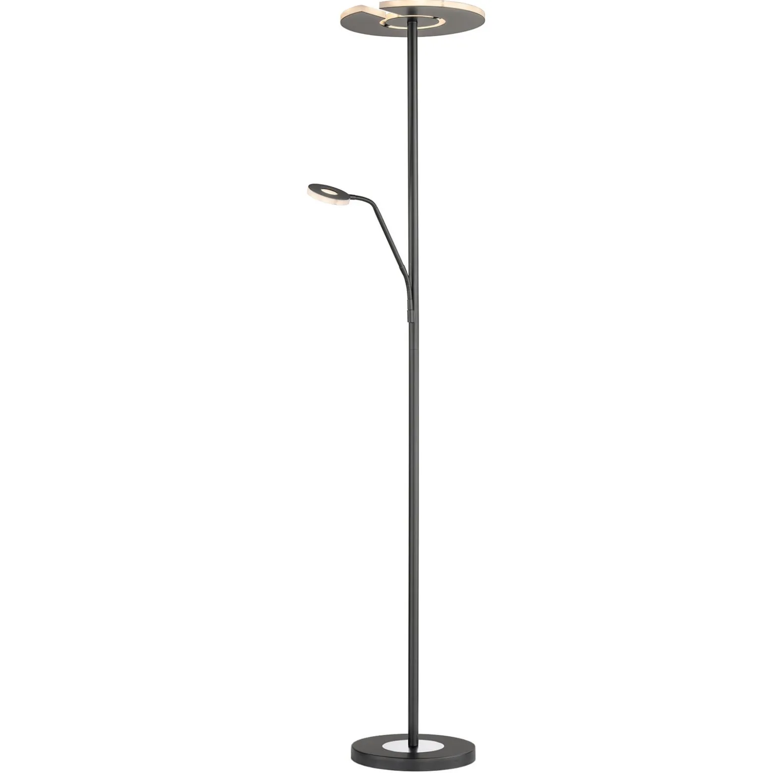 LED-lattiavalaisin Dent, musta, 180 cm, CCT, 2-valoinen