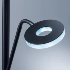 LED-lattiavalaisin Dent, musta, 180 cm, CCT, 2-valoinen