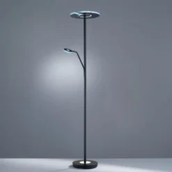 LED-lattiavalaisin Dent, musta, 180 cm, CCT, 2-valoinen
