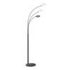 LED-lattiavalaisin Dent, musta, 185 cm, metalli, CCT, 3-valo.