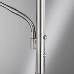 LED-lattiavalaisin Dent, nikkelin värinen, 180 cm, CCT, 2-lamppuinen