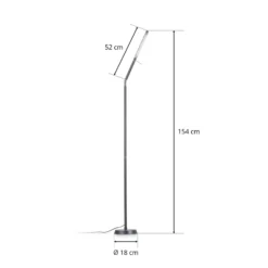 LED-lattiavalaisin Filigran, musta, himmennettävä, säädettävä