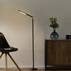 LED-lattiavalaisin Filigran, musta, himmennettävä, säädettävä