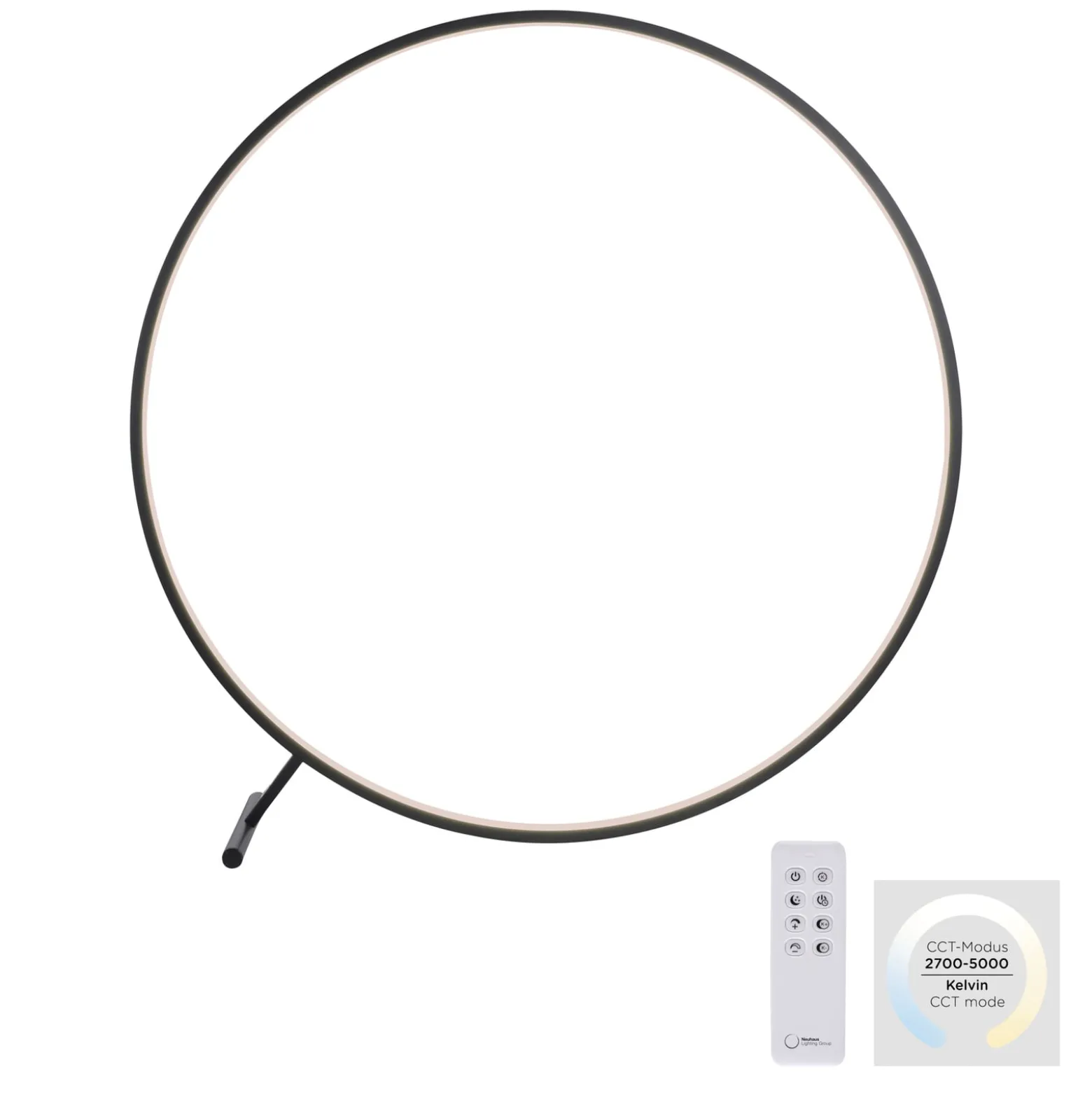 LED-lattiavalaisin Hula CCT kaukosäätimellä Ø 100cm