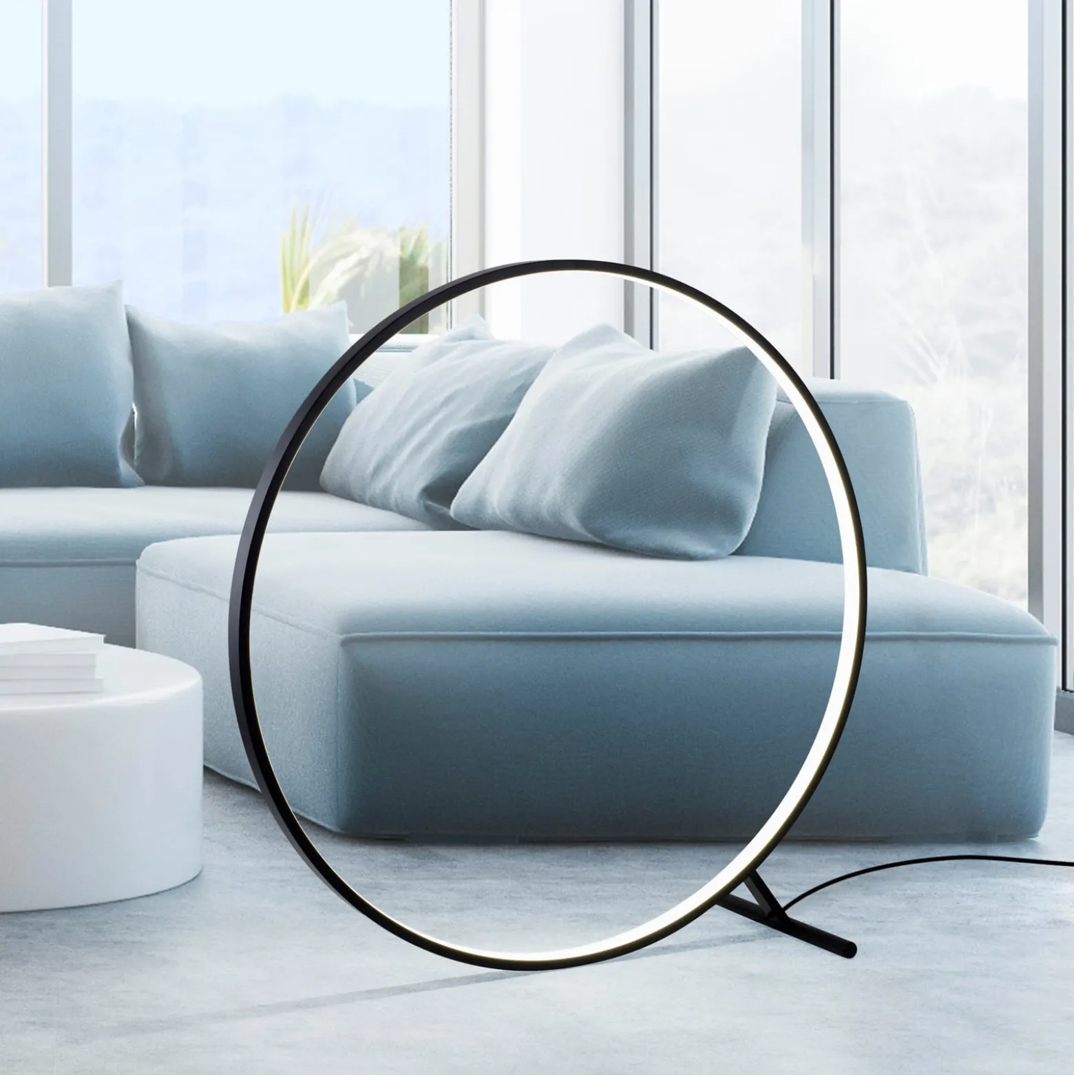 LED-lattiavalaisin Hula CCT kaukosäätimellä Ø 100cm