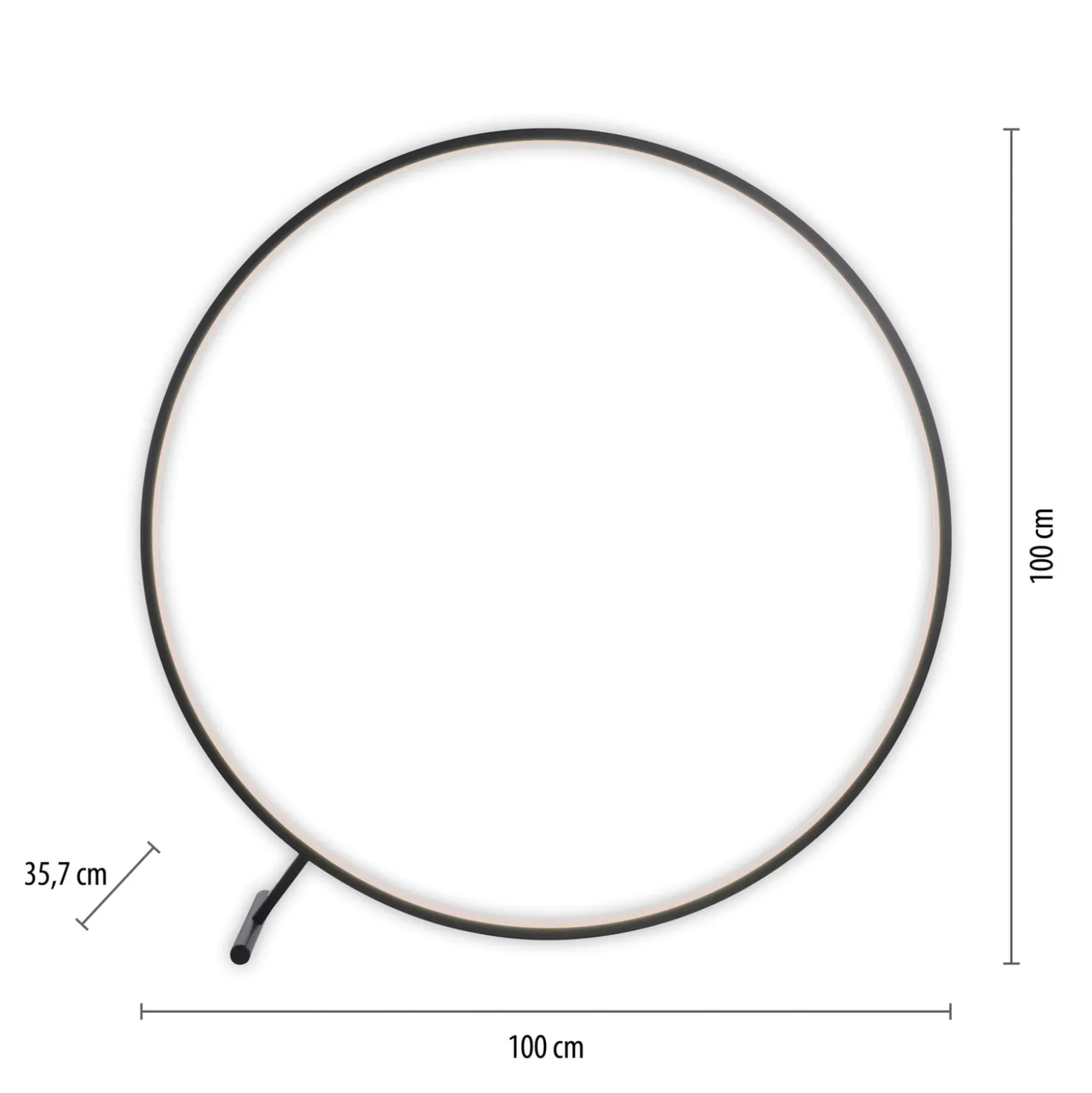 LED-lattiavalaisin Hula CCT kaukosäätimellä Ø 100cm