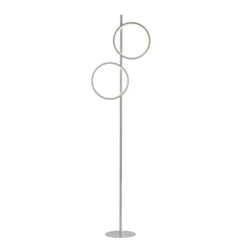 LED-lattiavalaisin Mini-Ritus, hopea, rauta, 2 rengasta
