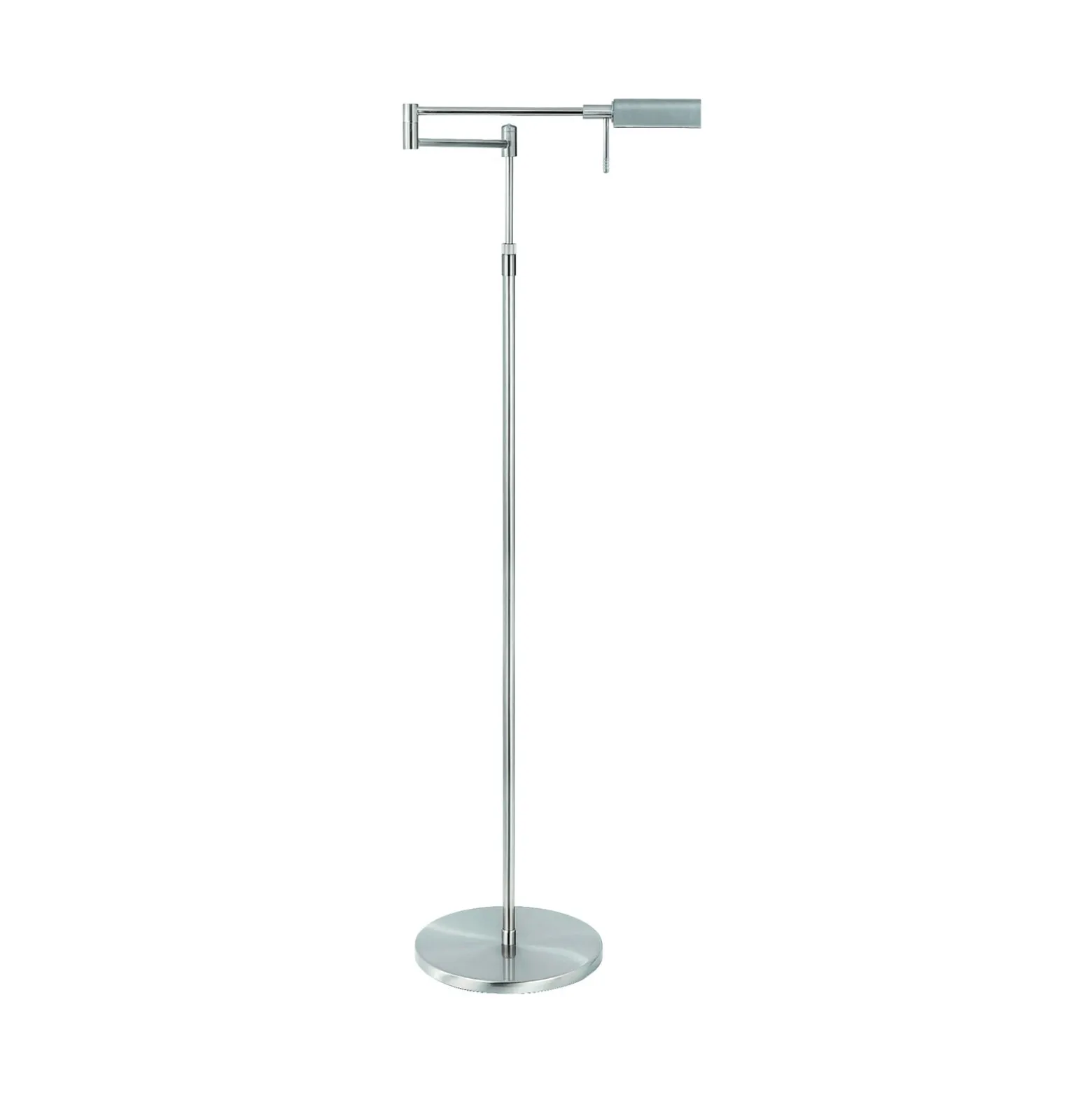 LED-lattiavalaisin New Bari, nikkeli, korkeus 139 cm, metalli, himmennin