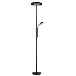 LED-lattiavalaisin Palermo, musta matta, kaukosäädin, muisti