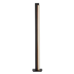 LED-lattiavalaisin PURE Lines, musta, puu, kaukosäädin, 140 cm