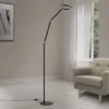 LED-lattiavalaisin Ringo, musta, metalli, säädettävä, himmennettävä