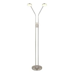 LED-lattiavalaisin Silvio, 2-lamppuinen, nikkeli, CCT, himmennettävä