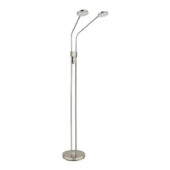 LED-lattiavalaisin Silvio, 2-lamppuinen, nikkeli, CCT, himmennettävä