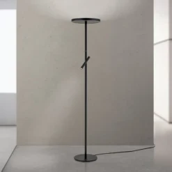 LED-lattiavalaisin Teide, musta, metalli, lukulamppu, himmennin