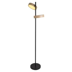 LED-lattiavalaisin Tessa musta/beige 165 cm Touchdim CCT 2-valo.