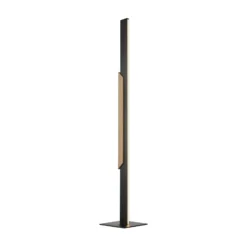 LED-lattiavalo Arcus, musta/ruskea, korkeus 126 cm, metalli/puu