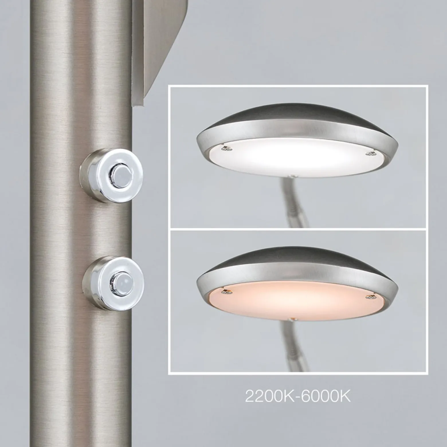 LED-lattiavalo Cobra kaksilamppuinen, mattanikkeli