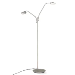 LED-lattiavalo Cobra kaksilamppuinen, mattanikkeli