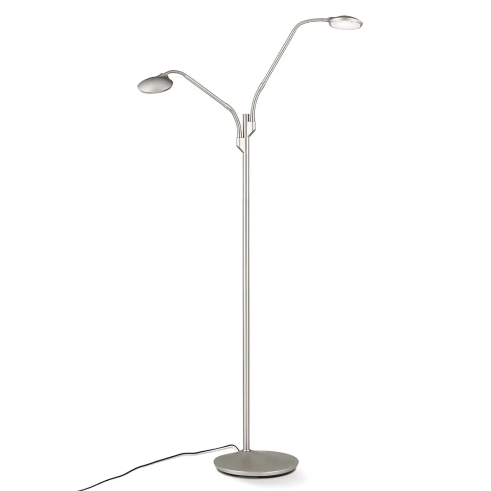 LED-lattiavalo Cobra kaksilamppuinen, mattanikkeli