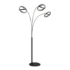LED-lattiavalo Della, korkeus 190 cm, musta/tummanharmaa, 3-lamppuinen.