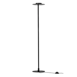 LED-lattiavalo Isabel, musta, korkeus 168 cm, metallia