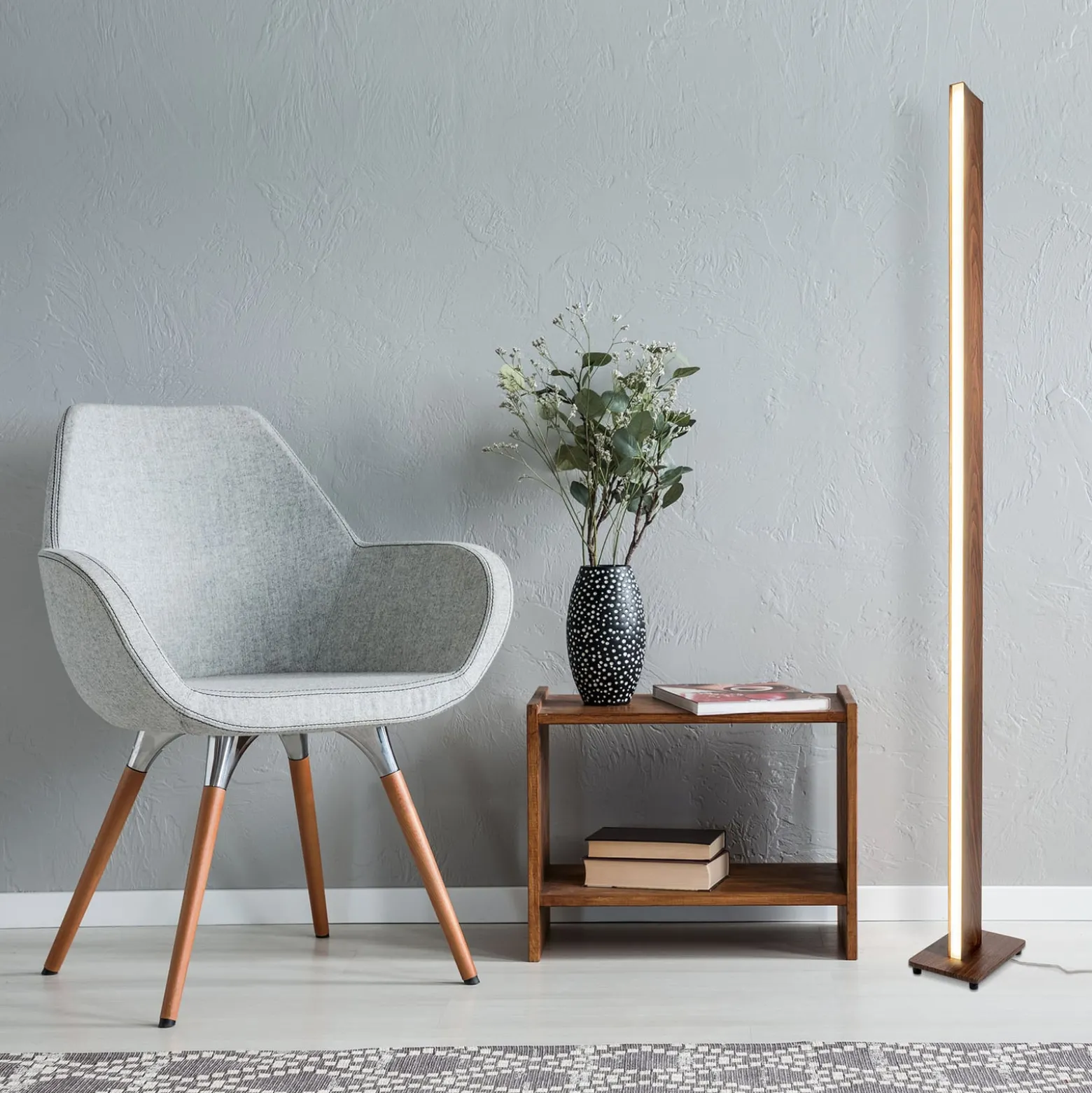 LED-lattiavalo Madera, puujäljitelmä himmennettävä