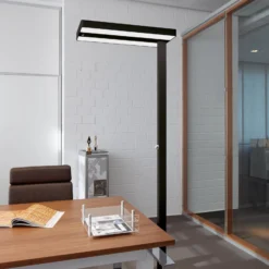 LED-lattiavalo MAULjuvis, musta, 196 cm jalka himmennettävä