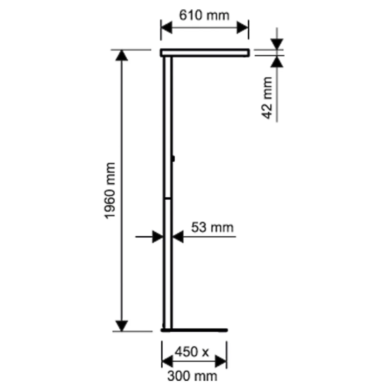 LED-lattiavalo MAULjuvis, musta, 196 cm jalka himmennettävä