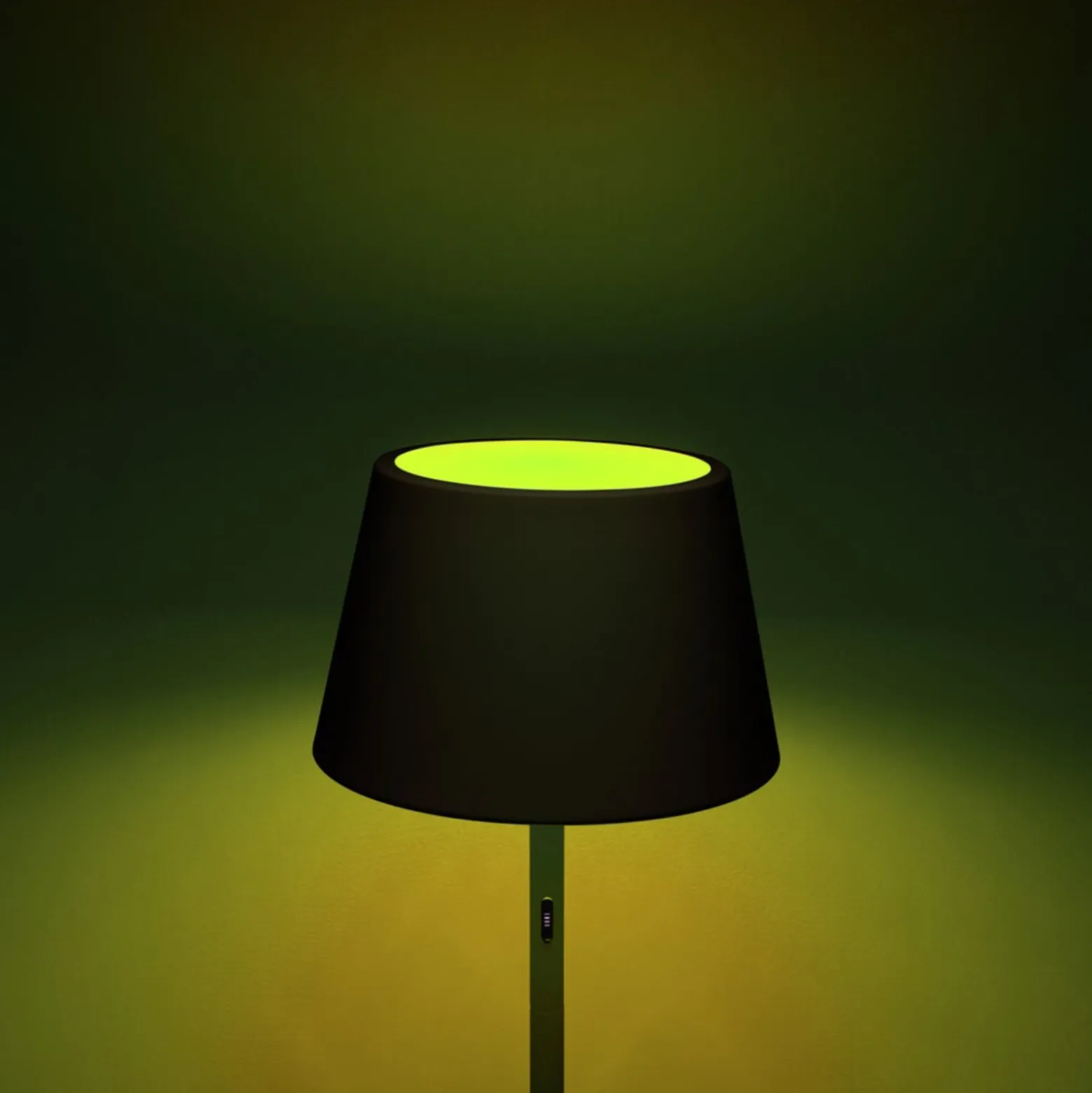 LED-lattiavalo Pomezia ulkokäyttöön, USB, musta