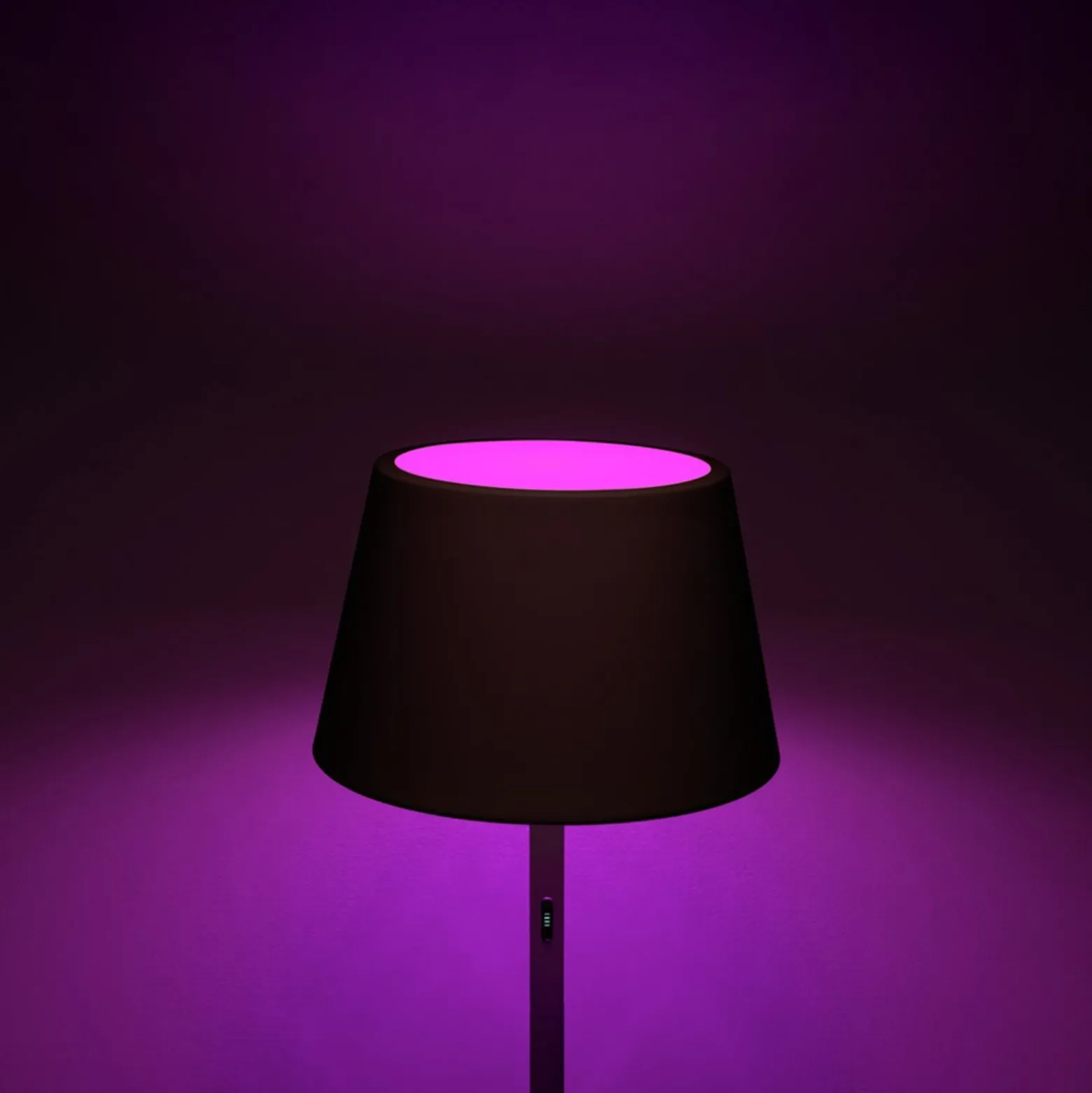 LED-lattiavalo Pomezia ulkokäyttöön, USB, musta