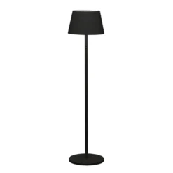 LED-lattiavalo Pomezia ulkokäyttöön, USB, musta