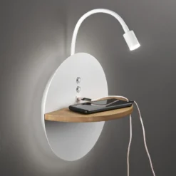 LED lukuvalo Dual, taustavalo, puu, hylly, himmennettävä
