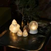 LED-lumipallo Joulupukki lumisade-efektillä