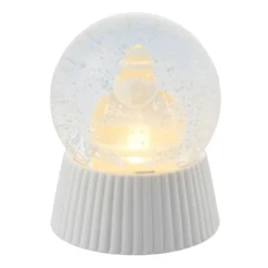 LED-lumipallo Joulupukki lumisade-efektillä