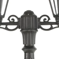 LED-lyhtypylväs Ricu Bisso/Rut 2 valoa 2700K musta