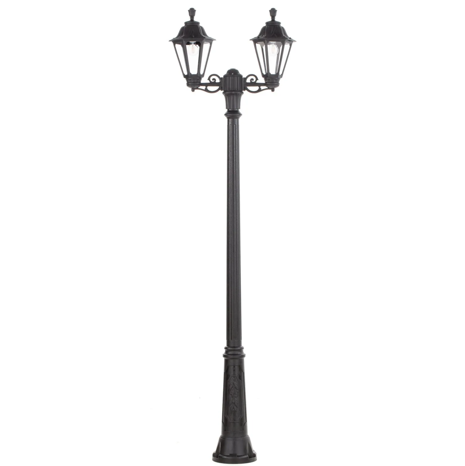 LED-lyhtypylväs Ricu Bisso/Rut 2 valoa 2700K musta