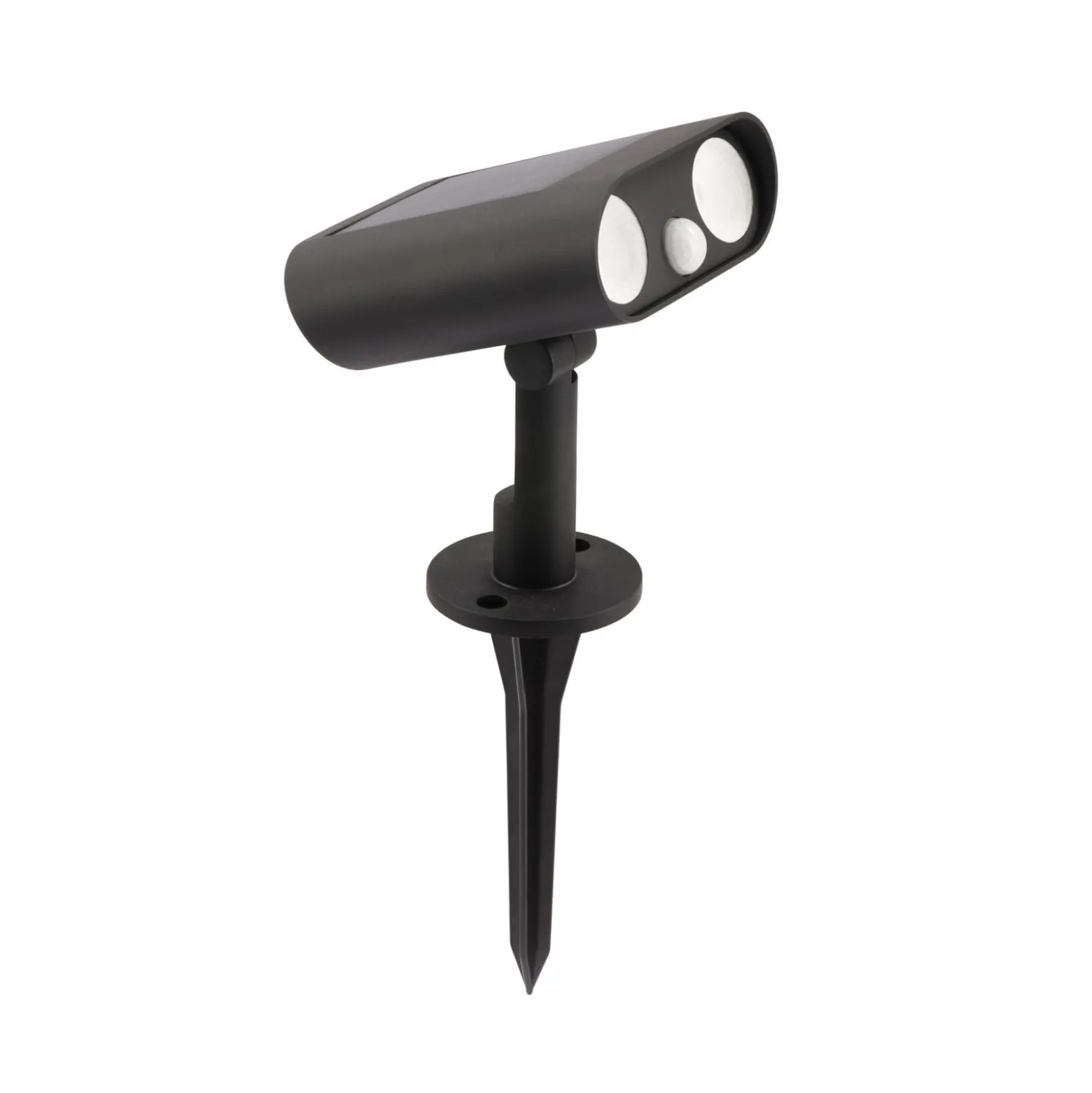 LED-maapiikkikohdevalo BINGO, musta, 16 cm, liiketunnistin, IP54