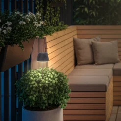 LED-maapiikkivalaisin RIFFLE MINI, antrasiitti Ø 9 cm, IP44